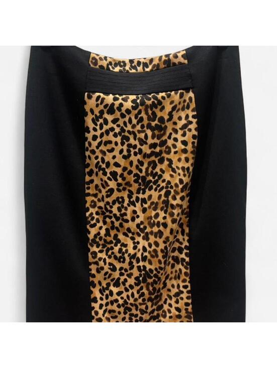 Adrienne Vittadini Dresses & Skirts - Adrienne Vittandini - Black Pencil Skirt with Leopard Print Panel